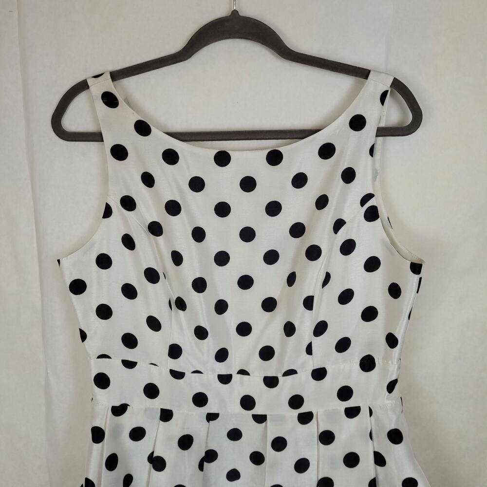 Jessica Howard Black and White Polka Dot Midi Dress - Picture 4 of 13